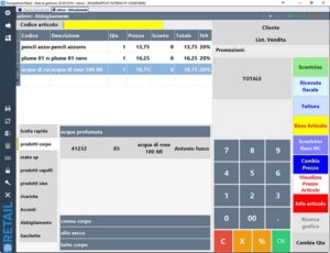 gestionale per negozi interfaccia punto cassa touch screen